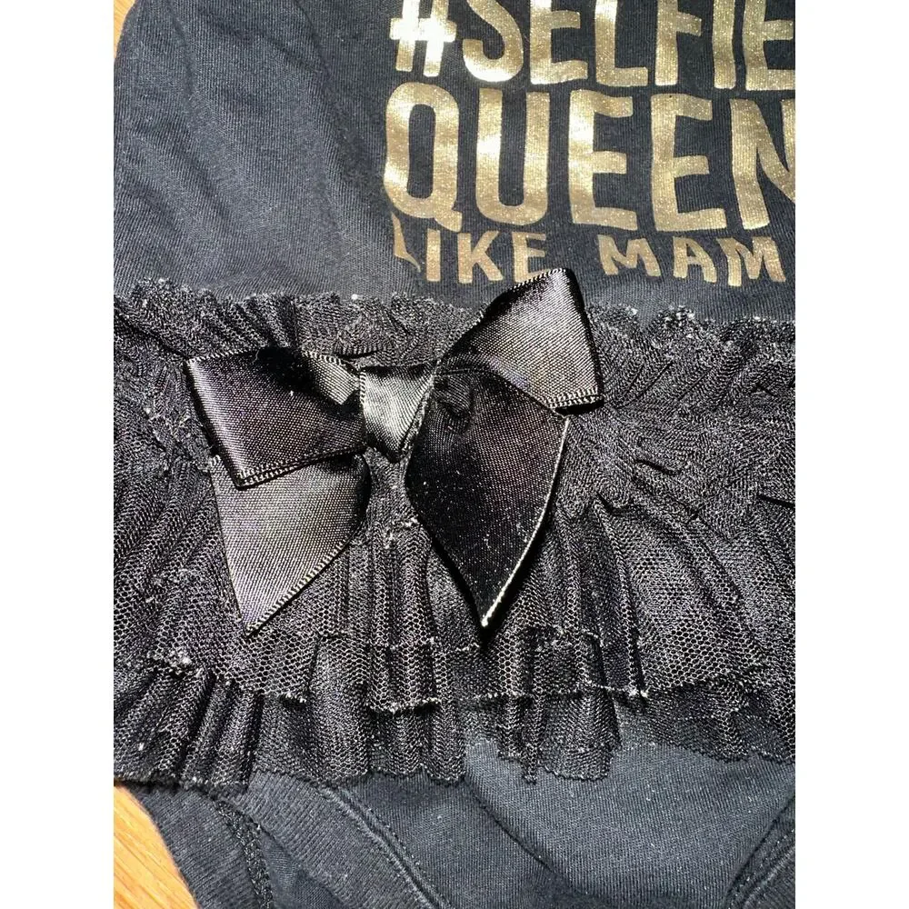 The Children’s Place #Selfie Queen Like Mama Black & Gold Bodysuit Tutu Skirt!!.